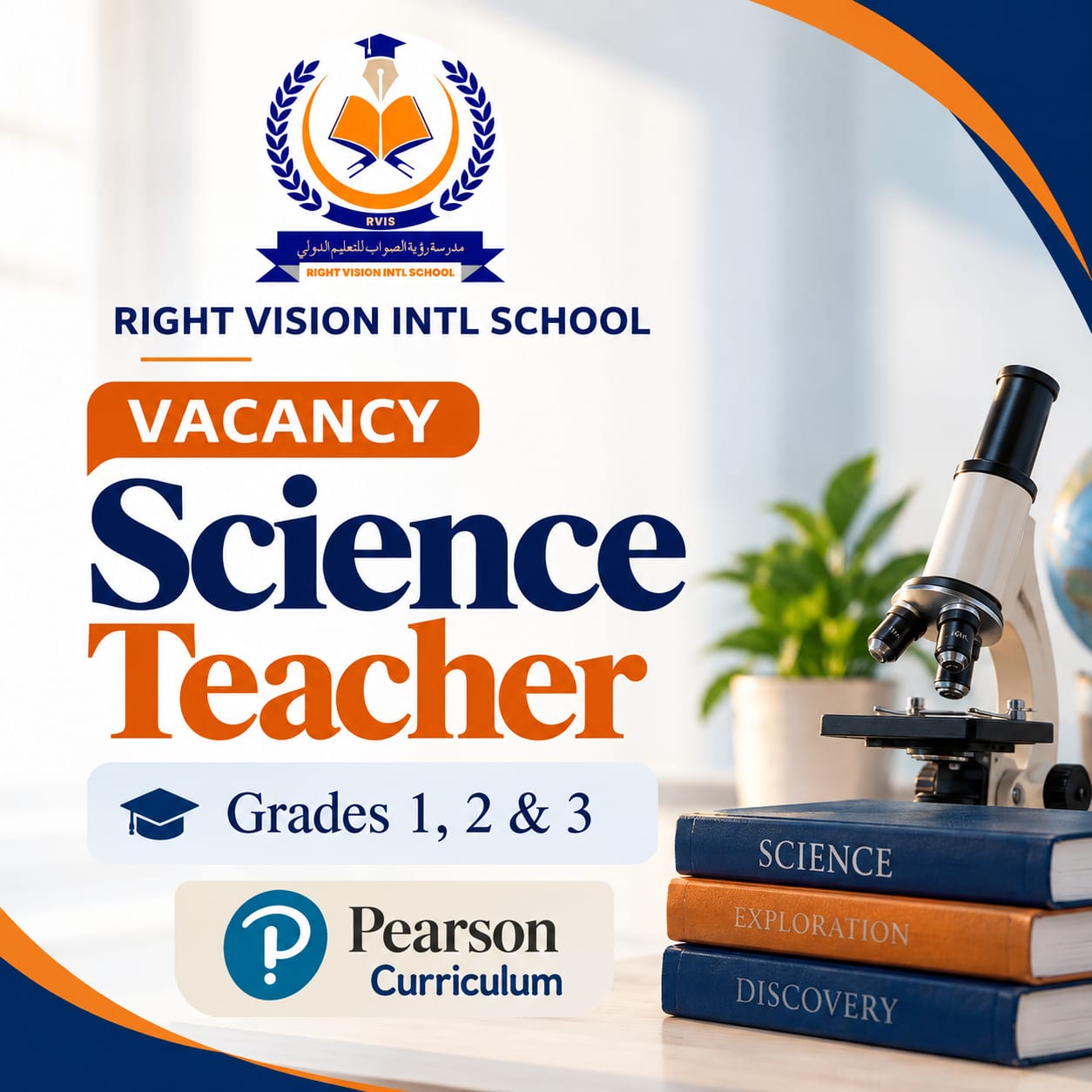 Science Teacher for Grades 1, 2 and 3